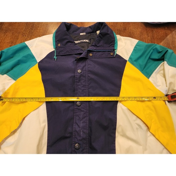 Vintage 80's Mighty Mac Jacket Windbreaker Fall Full Zip Mens Sz L - Picture 3 of 10